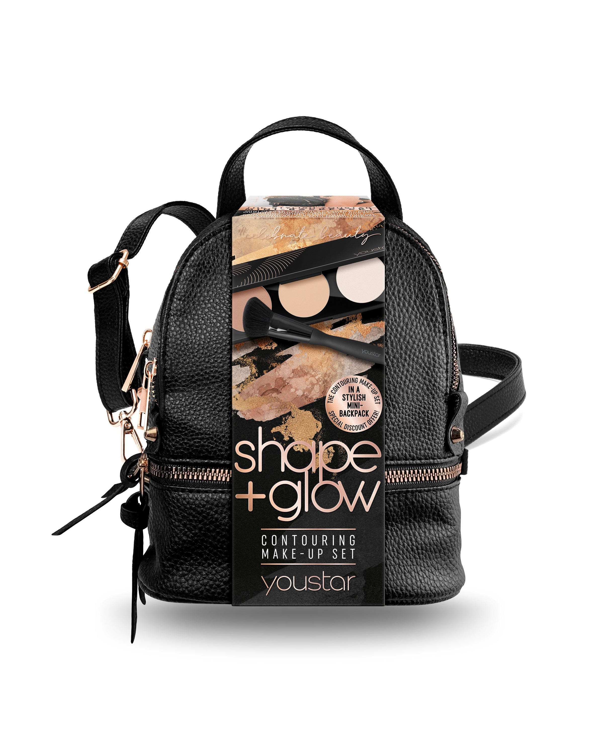 იუსტარი-ს ნაკრები (ჩანთა, ფუნჯი, ფერთა პალიტრა)