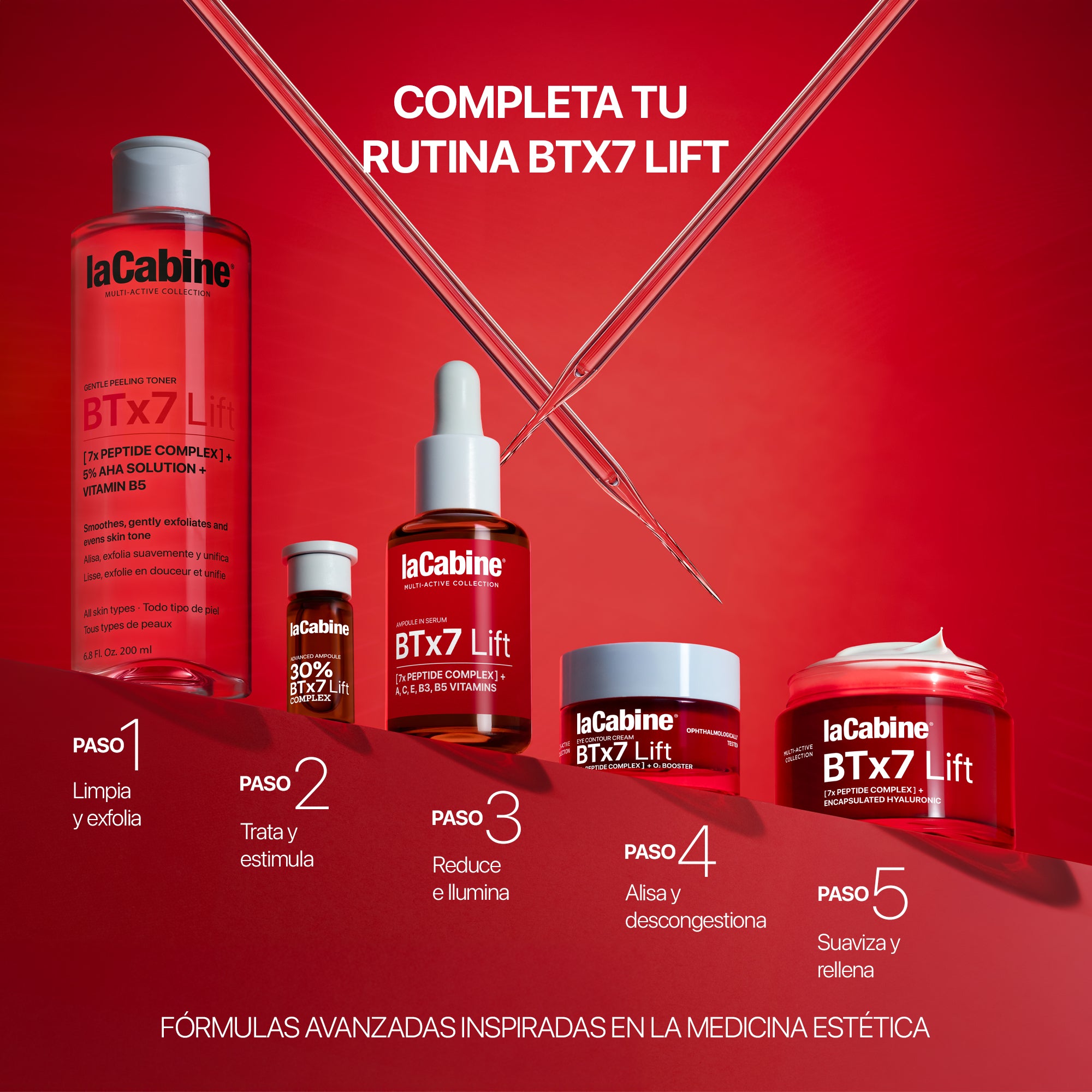 ლა კაბინი-ს BTx7 სახის ტონერი ლიფტინგის ეფექტით