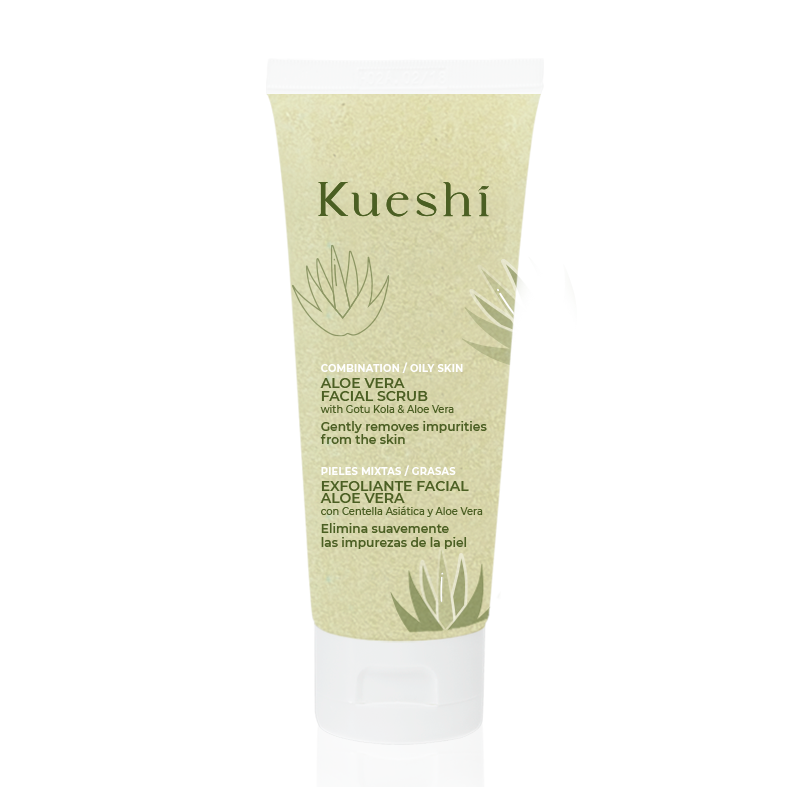 KUESHI სახის კანის გამწმენდი სკრაბი ალოეს ექსტრაქტით