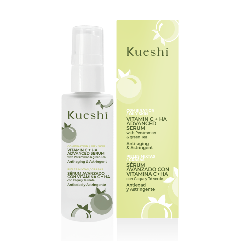 KUESHI სახის კანის შრატი ვიტამინი C და AHA შემცველობით